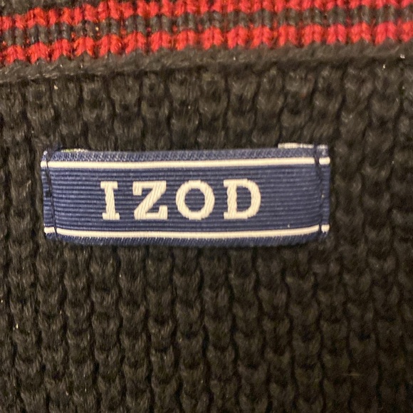 IZOD FAIR ISLE Sweater Navy XXL - Picture 6 of 9